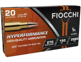Fiocchi 270HSB Hyperformance  270Win 150gr Super Shock Tip 20 Per Box/10 Case