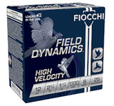Fiocchi 12HV8 Field Dynamics High Velocity 12Gauge 2.75" 1 1/4oz 8Shot 25 Per Box/10 Case