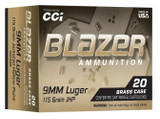 Blazer Brass 9mm JHP 115gr 20/Bx
