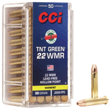 CCI 0060 TNT Green  22WMR 30gr Speer TNT Green Hollow Point 50 Per Box/40 Case