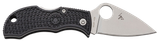 Spyderco MBKLFP Manbug  1.90" Stonewashed VG-10 SS Blade/ Black Textured FRN Handle