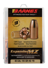Barnes Bullets 30506 Expander MZ Muzzleloader 45 ExpanderMZ Hollow Point 195gr 15rd/Box
