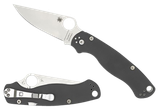 Spyderco C81GPDGY2 Para Military 2  3.47" Folding Plain Satin Maxamet Steel Blade/Dark Gray Textured G10 Handle Includes Pocket Clip
