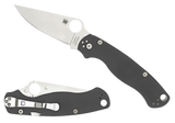 Spyderco C81GPDGY2 Para Military 2  3.47" Folding Plain Satin Maxamet Steel Blade/Dark Gray Textured G10 Handle Includes Pocket Clip