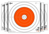EZ-Aim 15496 Bullseye  Paper Hanging 12" x 12" White/Orange 12 Per Pack