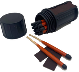 Black Beard Fire Starters MAT Stormproof Matches  Black/Red 3" Long 20 Matches