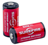 SureFire SF6BC 123A Batteries  Red/Black 3.0 Volts 1,500 mAh (6) Single Pack Clamshell