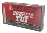 Fort Scott Munitions 223055SCV Tumble Upon Impact (TUI)  223Rem 55gr Solid Copper Spun 20 Per Box/25 Case