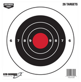 Birchwood Casey 37826 EZE-Scorer  8" Bullseye Paper Hanging Black/Red 26 Per Pkg