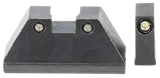 AmeriGlo GL813 Optic Compatible Sight Set for Glock  XL Tall Green Tritium Black Outline Front Sight-Green Tritium Black Outline Rear Sight