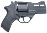 Chiappa Firearms 340289 Rhino 30DS  Small Frame 357 Mag 6 Shot, 3" Black Anodized Steel Vent Rib Barrel, Blued Steel Cylinder, Black Anodized Aluminum Frame, Black Rubber Grip, Concealed Hammer