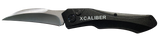 Xcaliber Knife Company  Switch Blade  3.25" Folding Sheepsfoot Plain Stainless D2 Steel Blade, 4.50" Black Aluminum Handle