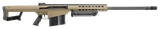 Barrett 14031 M82A1  50 BMG 10+1 29" Fluted Barrel,  Flat Dark Earth Cerakote Steel Receiver, M1913 Picatinny Acc. Rail, FDE Synthetic Stock w/Sorbothane Recoil Pad, Includes Hard Carry Case