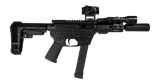 Shark Coast Tactical SCC8110CABLK-S Creepy Andrew 9mm Luger 30+1 Aluminum Receiver Picatinny Rail Receiver Black Polymer SB Tactical SBA3 Brace