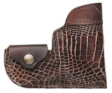 Inside Pant Brown Gator Skin Holster