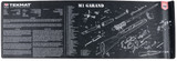 TekMat TEKR36M1GARANDBK M1 Garand Cleaning Mat Black/White Rubber 12"x36" M1 Garand Parts Diagram