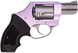 Charter Arms 53841 Undercover Lite Lavender Lady Small 38 Special 5rd 2" Stainless Steel Barrel & Cylinder, Lavender Aluminum Frame, Black Finger Grooved Rubber Grip, Concealed Hammer