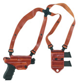 Galco MCII224 Miami Classic II Shoulder System Size Fits Chest Up To 56" Tan Leather Compatible w/Glock 17 Gen1-5/19 Gen1-5/22 Gen2-5  Right Hand