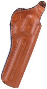 Bianchi 12688 111 Cyclone Belt Holster Size 09 OWB Open Bottom Style made of Leather with Tan Finish, Strongside/Crossdraw & Belt Loop Mount Type fits 8.3" Barrel Colt Anaconda for Right Hand
