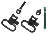Uncle Mike's 15312 Fore End Band Swivel Set Quick Detach 115 LRB Blued 1" Loop for Tube Magazine Leaver Action Rifles/ Carbines/ Mossberg 500 Shotguns
