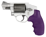 Hogue 60006 OverMolded Monogrip Cobblestone Purple Rubber with Finger Grooves for S&W J Frame with Round Butt