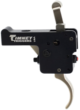 Timney Triggers 60916 Featherweight Deluxe  Curved Trigger with 3 lbs Draw Weight & Black/Nickel Finish for Howa 1500