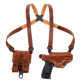 Galco MC212 Miami Classic Shoulder System Size Fits Chest Up To 56" Tan Leather Fits 1911 Fits 3-3.50" Barrel Right Hand