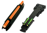 HiViz C4001 C-Series Magnetic Turkey/Deer Sight Set  Black | Orange Fiber Optic Front Sight Green Fiber Optic Rear Sight