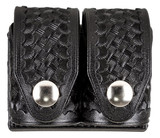HKS 203BMBN SpeedLoader Case  Double Medium Black Hytrel Belt Loop Belts 2.25" Wide