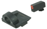 AmeriGlo GL5225 Ghost Ring Sight Set for Glock  Green Tritium Orange Outline Front Sight-Green Tritium Rear Sight