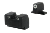 AmeriGlo SG181 Optic Compatible Sight for Sig Sauer  Tall Suppressor Green Tritium White Outline Front Sight-Green Tritium White Outline Rear Sight