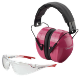 Champion Targets 40624 Eyes & Ears Combo 26 dB Over the Head Pink/Black Adult