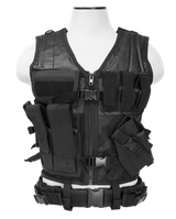 NcStar CTVL2916B Tactical  Vest XL-XXL Black PVC/Mesh Webbing