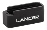 Lancer EXTBP06BLK L5AWM Magazine Base Pad Extended 6rd Compatible w/ Lancer L5 Advance Warfighter Magazine Black Aluminum