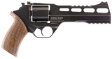 Chiappa Firearms 340221 Rhino 60DS  Small Frame 357 Mag 6 Shot, 6" Black Anodized Steel Vent Rib Barrel, Blued Steel Cylinder, Black Anodized Aluminum Frame, Walnut Grip, Concealed Hammer
