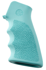Hogue 15015 OverMolded Grip Cobblestone Aqua Blue Rubber with Finger Grooves for AR-15, M16
