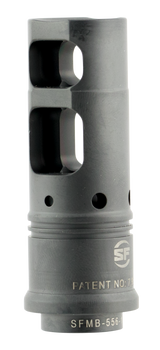 SureFire SFMB3383424 SOCOM Muzzle Brake Black DLC Stainless Steel with 3/4"-24 tpi Threads & 2.60" OAL for 338 Cal AR-Platform