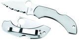 Spyderco C28P Dragonfly 2  2.31" Folding Clip Point Serrated VG-10 SS Blade Stainless Steel Handle Includes Pocket Clip