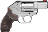 Kimber Mfg, Inc 3400009CA K6S DCR *CA Compliant DAO 357 Mag 6 Shot 2" Satin Silver Stainless Steel Barrel & Cylinder, Satin Silver Stainless Steel Frame, Laminated Wood Grip, Concealed Hammer