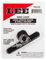 Lee Precision 90153 Case Length Gauge  9mm Luger Steel Works With Cutter/Lock Stud Includes Shell Holder