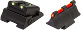 TruGlo TG961M Slug Gun Series  Black | Red Fiber Optic Front Sight Green Fiber Optic Rear