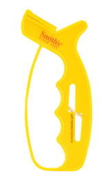 Smiths Products JIFFS 10-Second Knife & Scissor Sharpener Hand Held Fine, Coarse Carbide, Ceramic Sharpener Plastic Handle Yellow