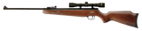 Beeman 1051 Teton Combo Spring Piston 177 Pellet Black Rec/Barrel Hardwood Stock Includes 4x32mm Scope
