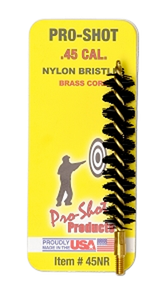 Pro-Shot 45NR Bore Brush  .45 Cal Rifle #8-32 Thread Nylon Bristles Brass Core