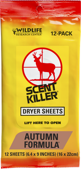 Wildlife Research 580 Scent Killer  Odor Eliminator Autumn Scent Dryer Sheet 12