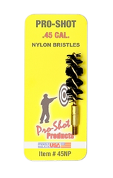 Pro-Shot 45NP Bore Brush  .45 Cal Pistol #8-32 Thread Nylon Bristles Brass Core