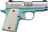 Kimber Mfg.,inc 3700647 Micro 9 Bel Air NS 9mm 6+1 3.15" Stainless Steel Slide Bel Air Blue Mirror-Polished Ivory G-10 Grip