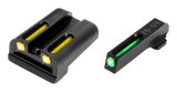 TruGlo TG131XTY TFO  Green/Tritium/Fiber Optic Front Sight-Yellow/Tritium/Fiber Optic Rear Sight Springfield Armory XD