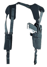 Uncle Mike's 83151 Sidekick Vertical Shoulder Holster Shoulder Size 15 Black Cordura Harness Fits Large Semi-Auto Fits 3.75-4.50" Barrel Right Hand