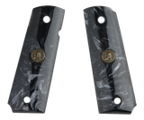 Pachmayr 62000 Custom Grip Black Simulated Pearl Panels for 1911 with Ambidextrous Safety